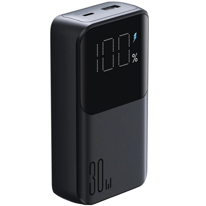 Powerbank павербанк УМБ Joyroom 20000mAh 30W PD Mini Power Bank USB-C Lightning cables QC LCD Black (JR-PBC07)