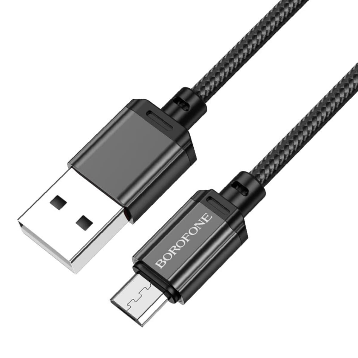 Кабель BOROFONE BX87 Sharp charging data cable USB to Micro-USB 2.4A 1m Black (BX87MB)