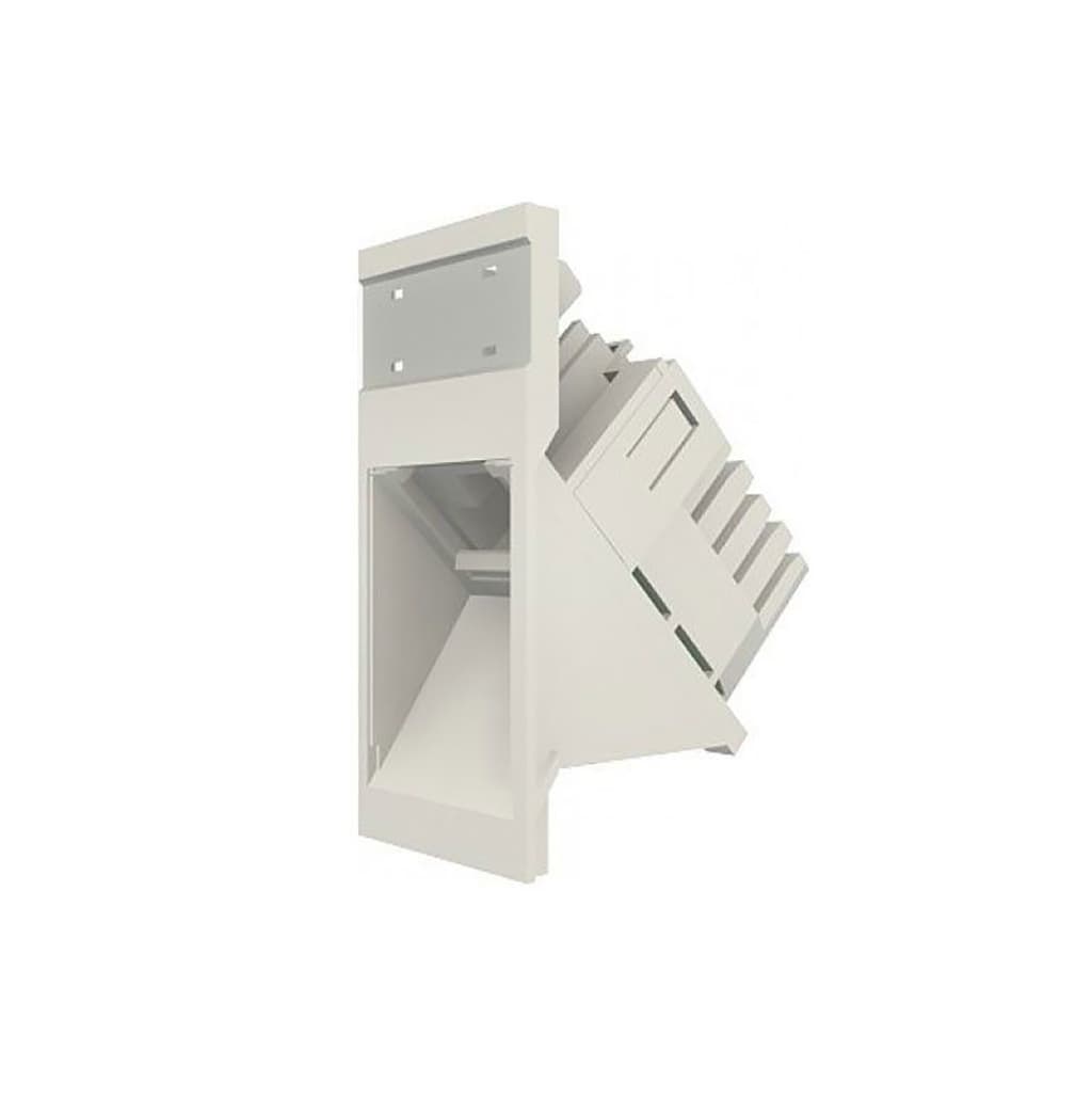 Розеточный модуль Molex PN Euromod 50х25 1xRJ45 M1 угловой UTP 5е PowerCat White