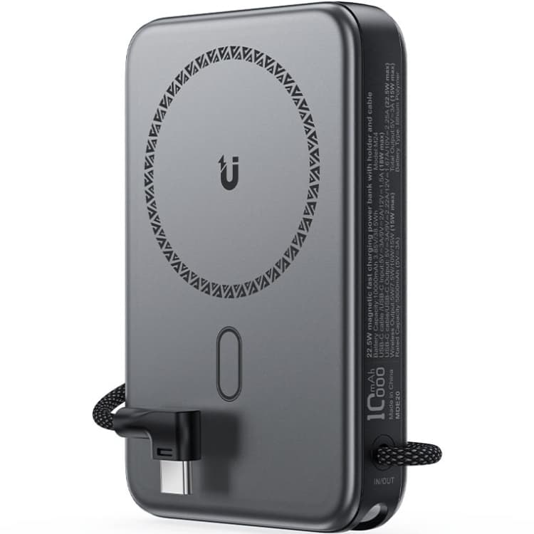 Powerbank павербанк УМБ M24 Acefast Magnetic Wireless 10000mAh 22.5W PD,QC 3.0 USB-C In/Out QI 15W Metal Grey