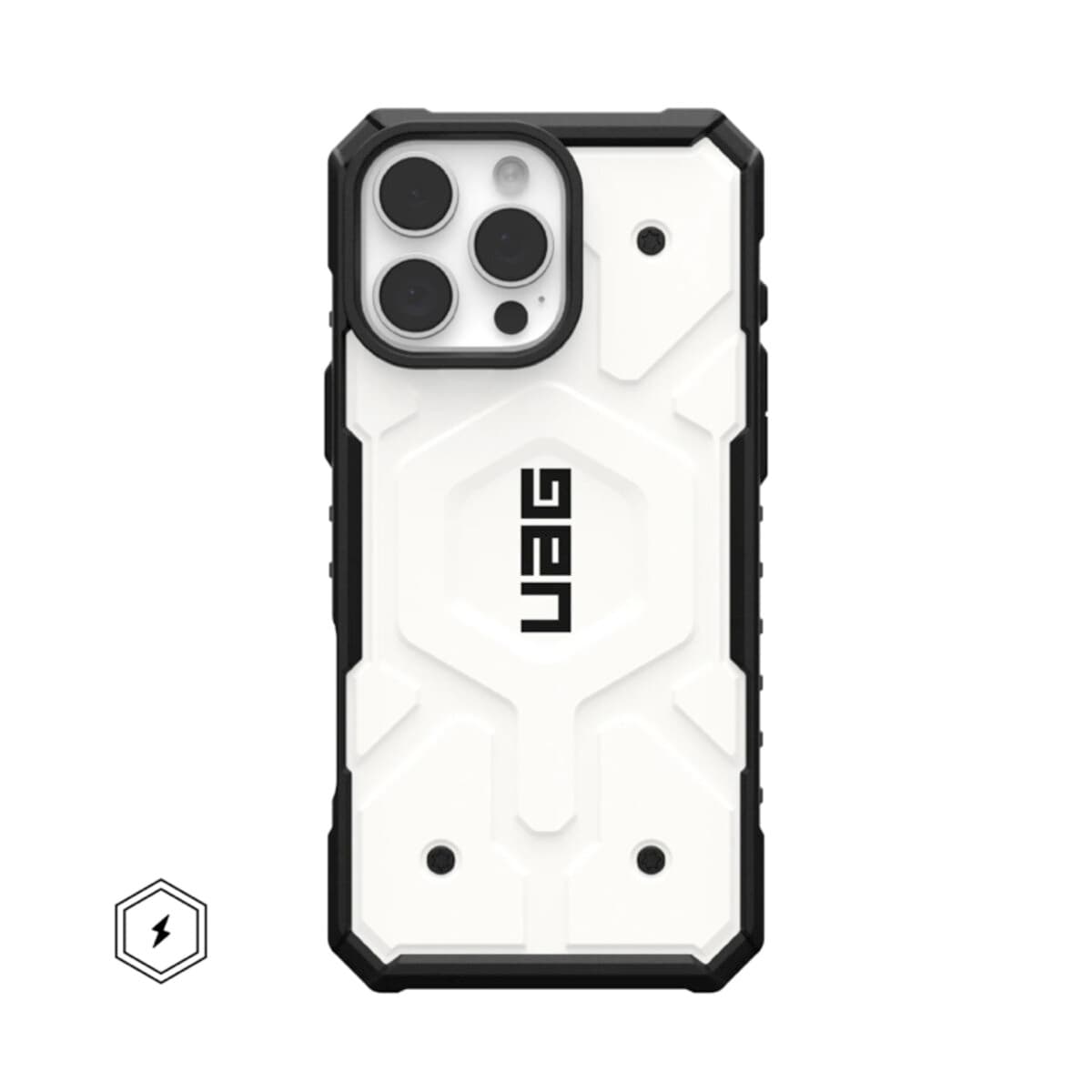 Захисний чохол-накладка UAG AAA Pathfinder Mag для Apple iPhone 15 Pro All White (UAPTMG15ProWhite)