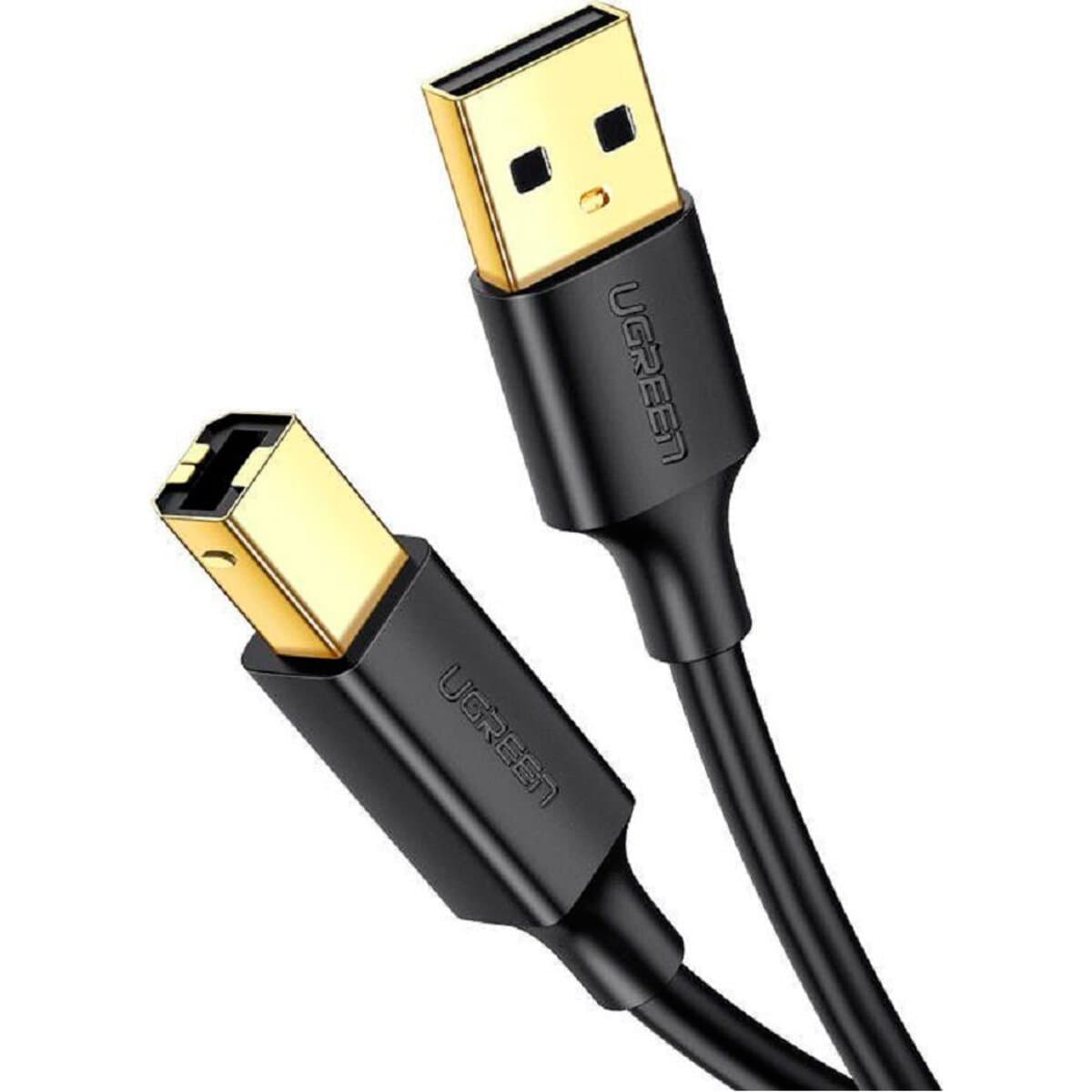 Кабель для принтера UGREEN US135 USB 2.0 AM to BM Print Cable 2m Black (UGR-20847)