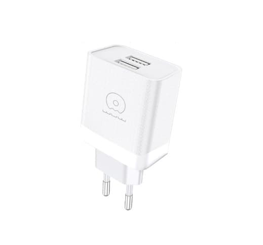 Зарядний пристрій WUW-C222 2.4A Charger 2xUSB 2.4A White (C222)