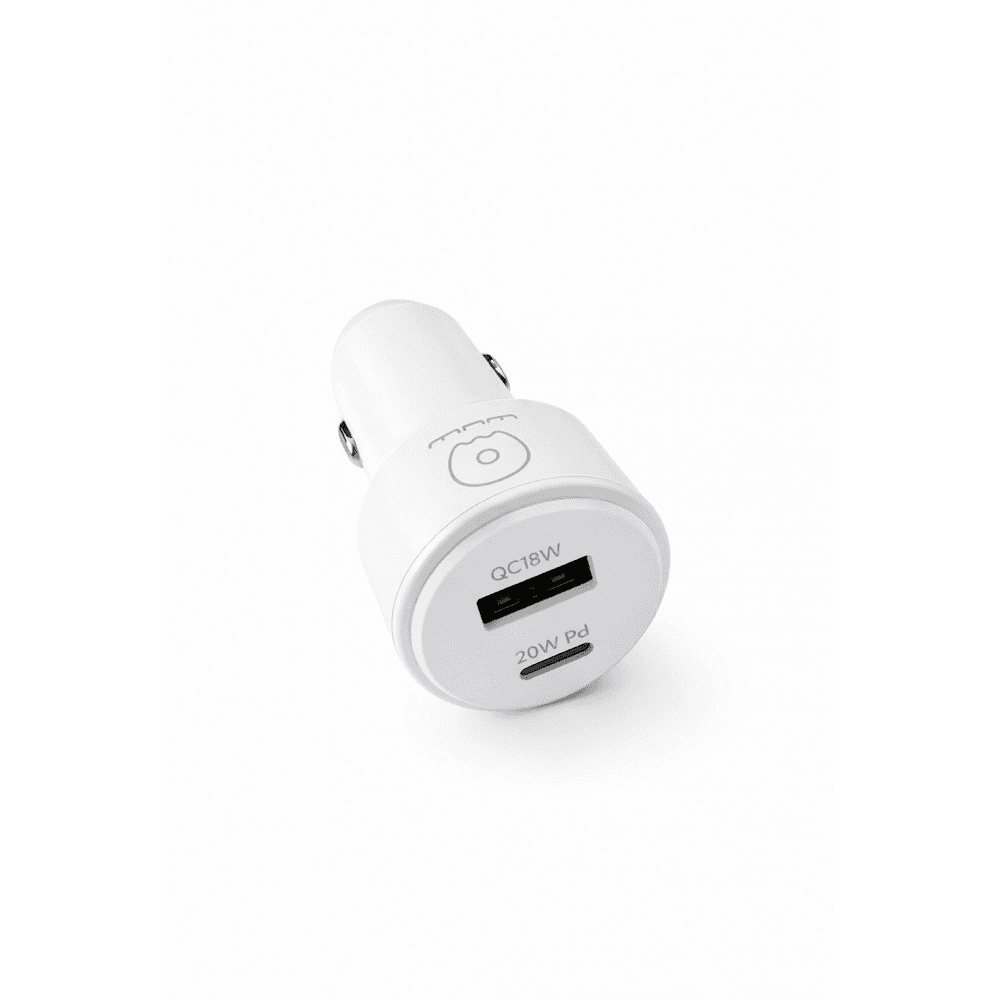 Автомобільний зарядний пристрій WUW C242 1xType-C 1xUSB PD20W+ QC18W White (C242)