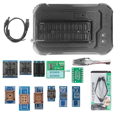 USB програматор Xgecu T48 TL866 3G та адаптери 12в1 Black (677035)