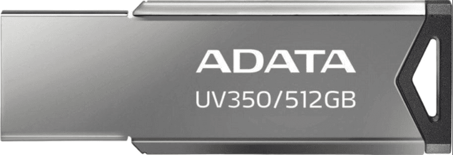 Флеш пам'ять флешка Flash A-DATA UV 350 512Gb USB 3.2 Silver (AUV350-512G-RBK)