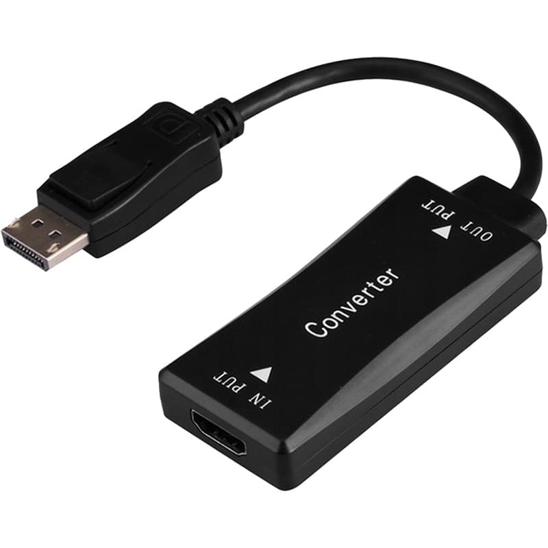 Перехідник Cablexpert A-HDMIF30-DPM-01 HDMI M - DisplayPort M 4К 30Гц Black