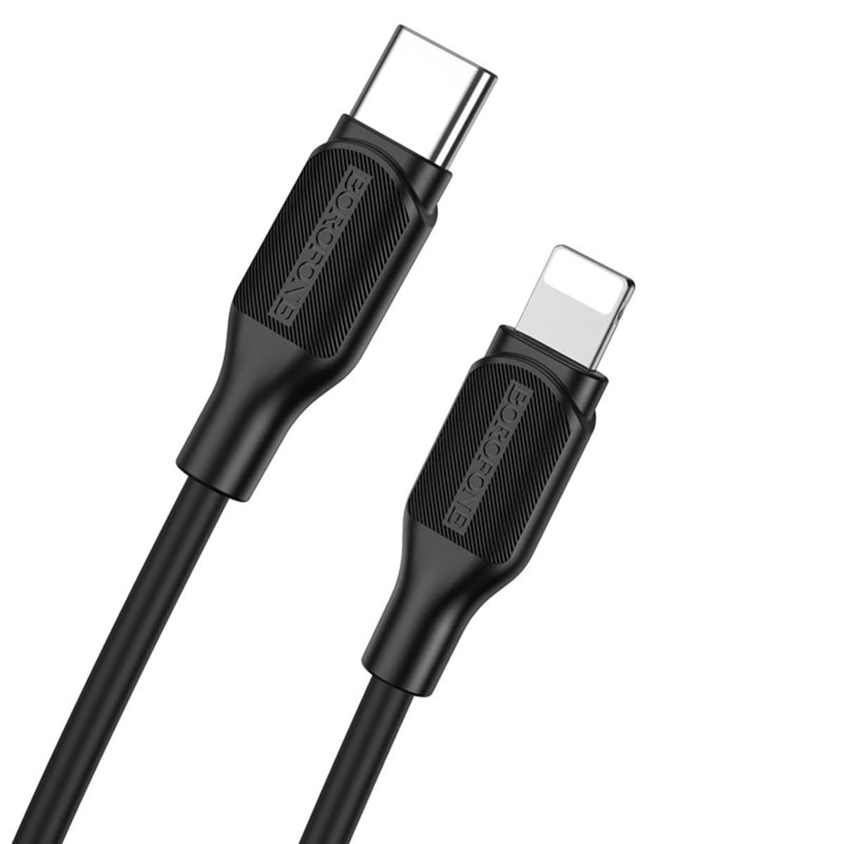 Кабель BOROFONE BX42 Encore Type-C to Lightning silicone PD Charge Data Cable 18W 1m Black (BX42CLB)
