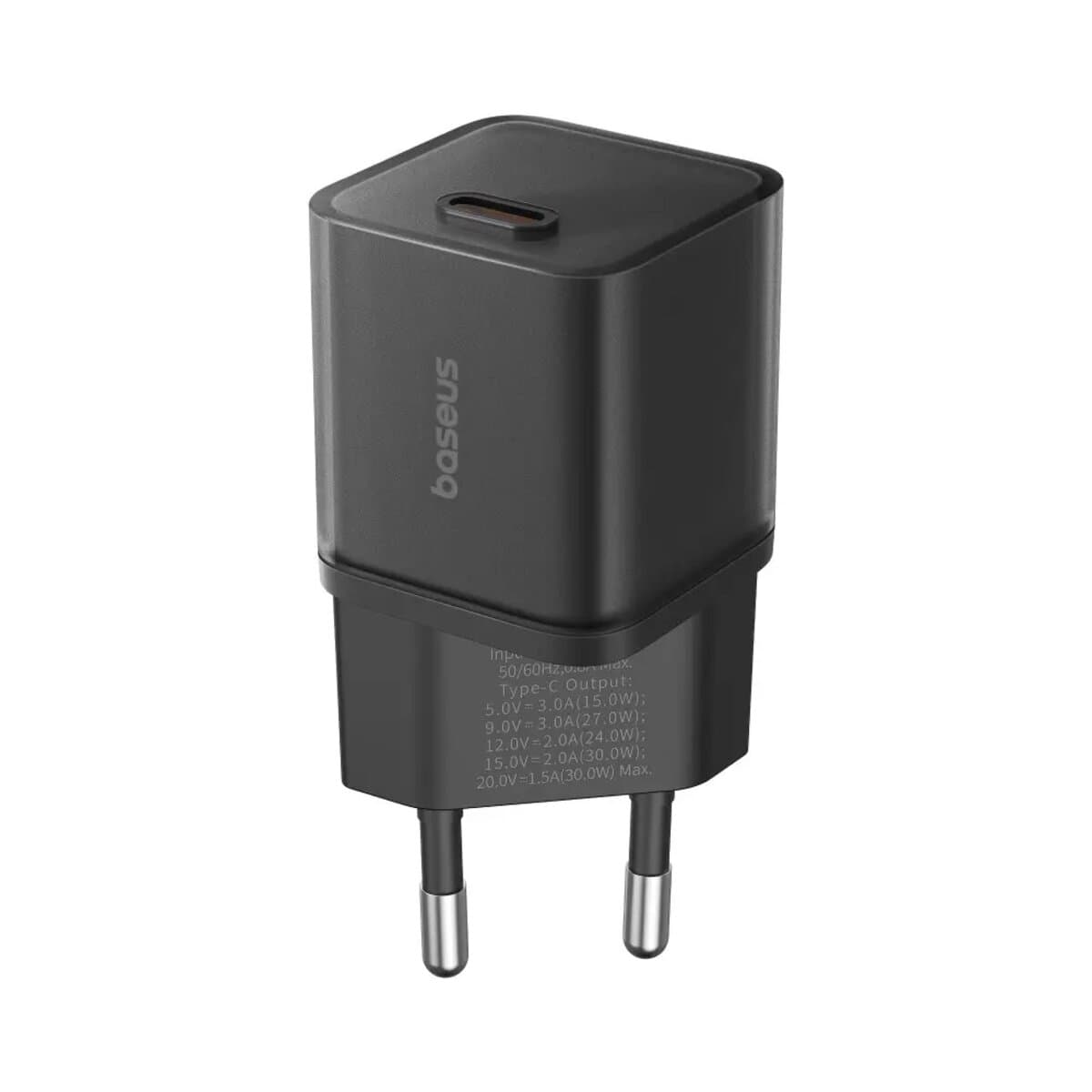 Зарядний пристрій Baseus GaN5S Fast Charger 1xType-C 30W EU Cluster Black (P10162504113-00)