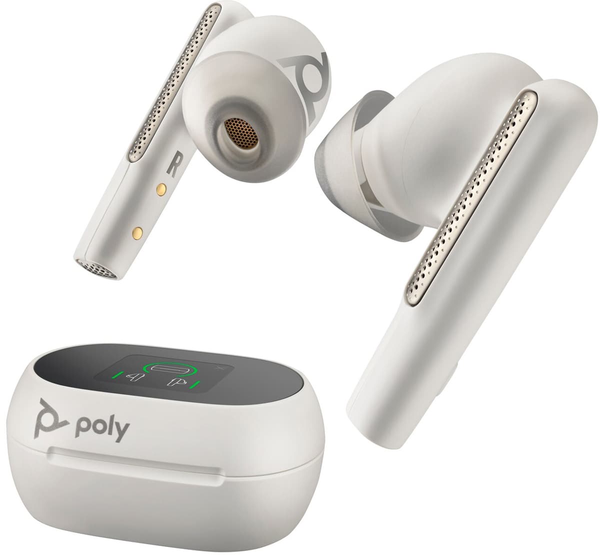 Безпровідні навушники з мікрофоном Poly TWS Voyager Free 60+ Earbuds BT700C Bluetooth 5.3 TSCHC White (7Y8G5AA)