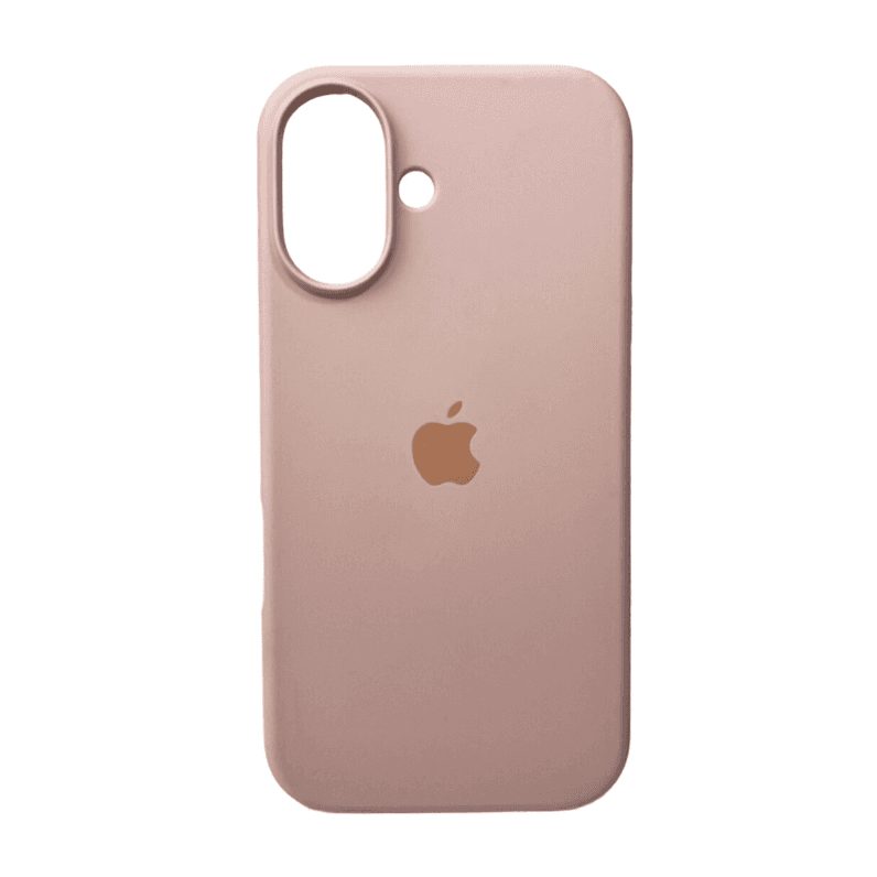 Защитный чехол-накладка Silicone Full Case AA Open Cam для Apple iPhone 16 Pink Sand (FullOpenAAi16-15)