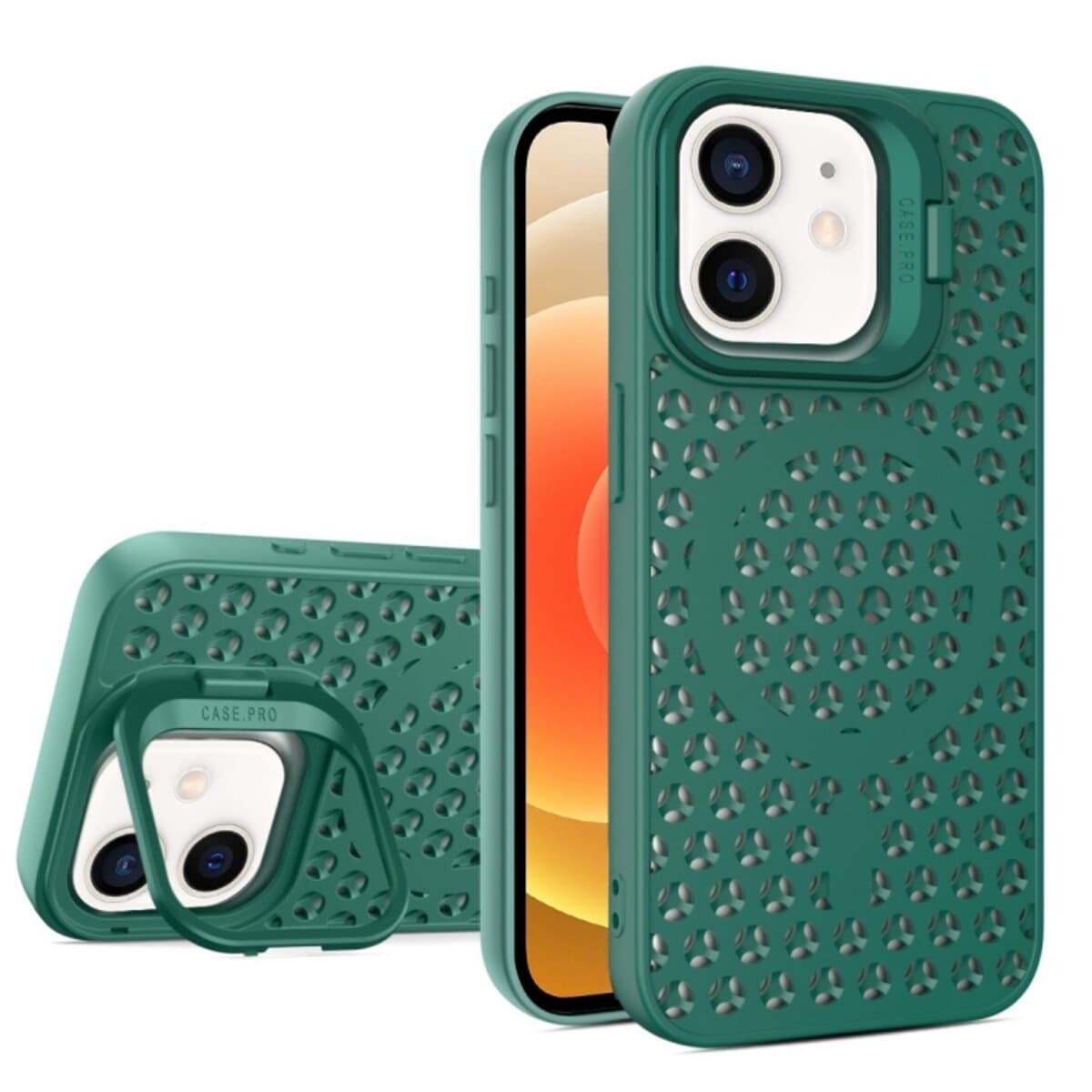 Защитный чехол-накладка Cosmic Grater Stand для Apple iPhone 12/12 Pro Dark Green (GRASTiP12DarkGreen)