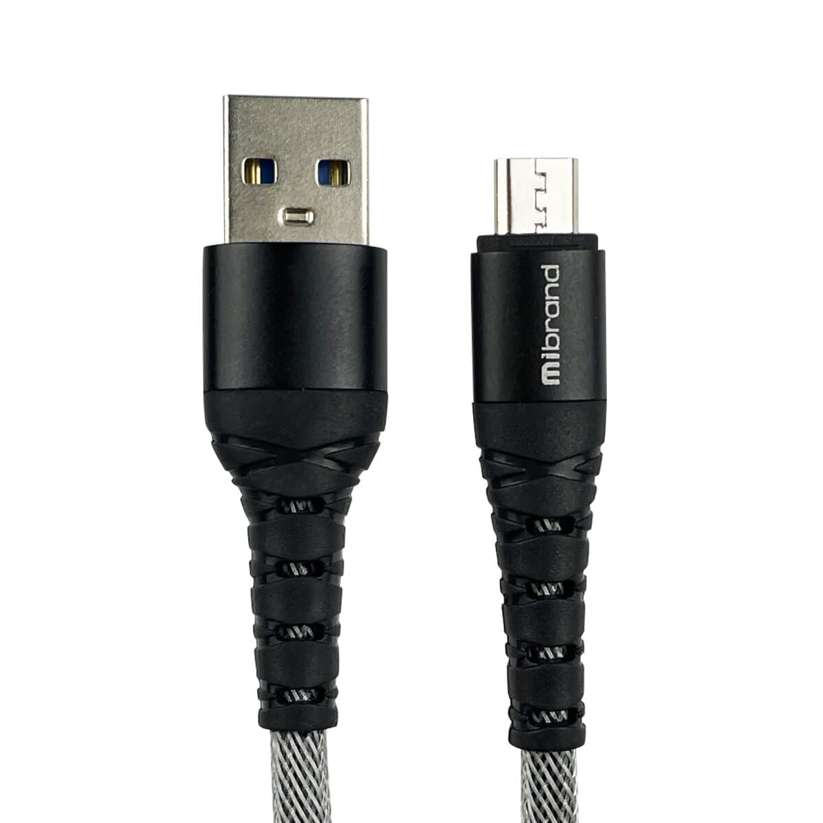 Кабель Mibrand MI-14 Fishing Net Charging Line USB to Micro-USB 2A 1m Black-Grey (MIDC/14MBG)