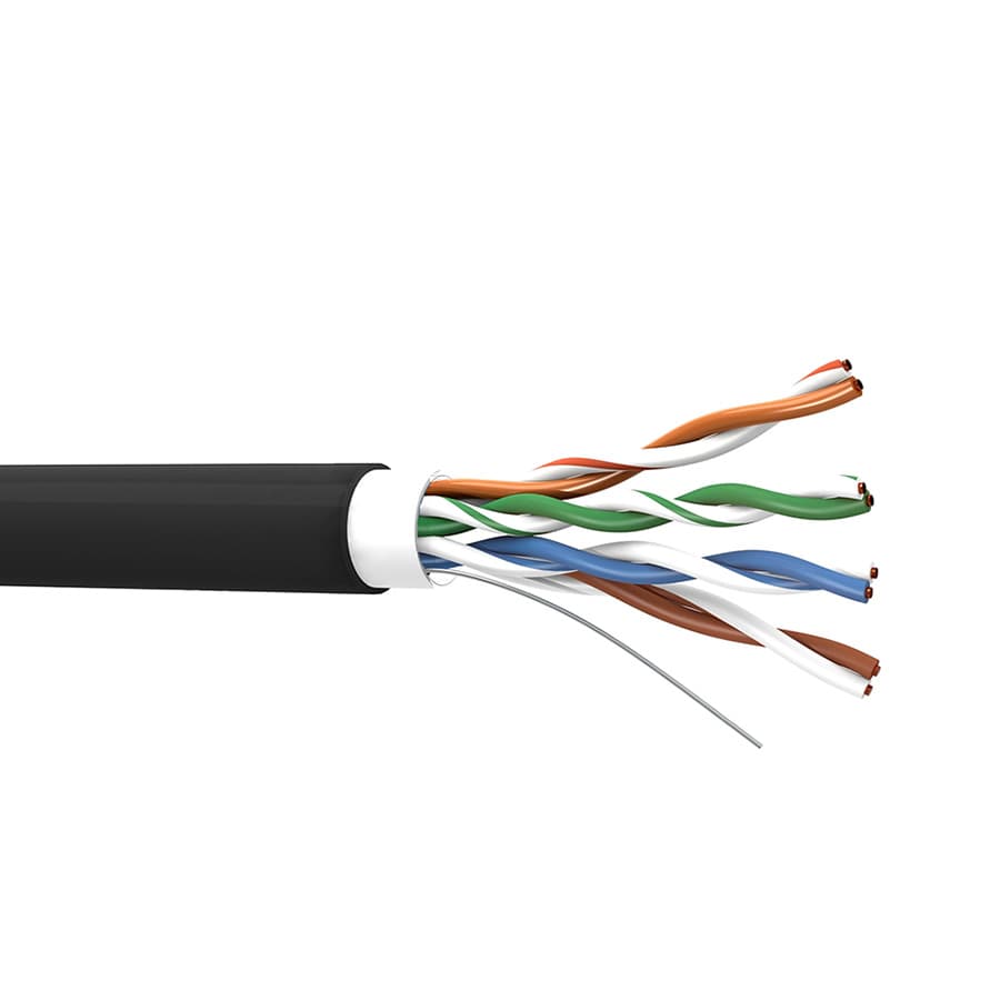 Кабель Fibrain XE100.156 UTP Cat-5e PVC/PE для зовнішньої прокладки Black