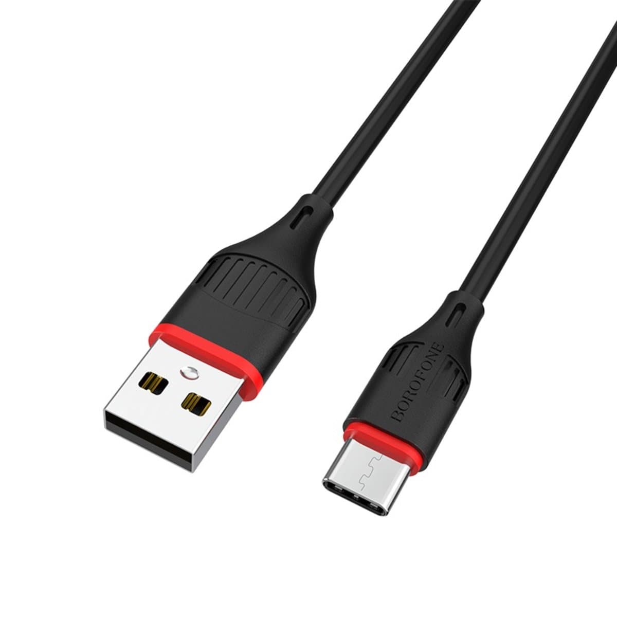 Кабель BOROFONE BX17 USB to Type-C 2A 1m PVC TPE connectors Black (BX17CB)
