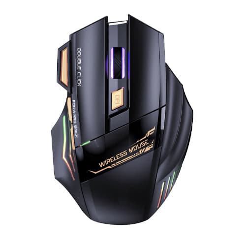 Бездротова ігрова мишка iMice GW-X7 3200dpi USB 2.4ГГц і Bluetooth RGB підсвічування Black (534956)