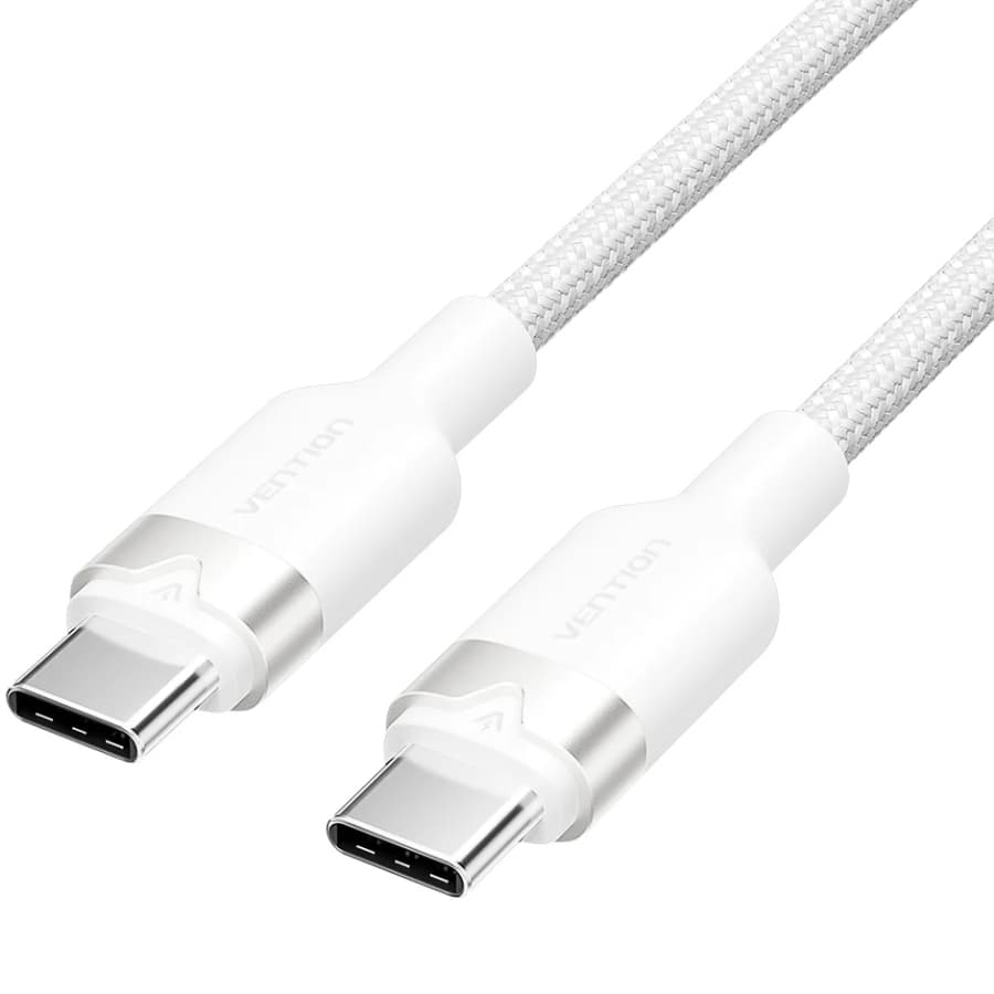 Кабель Vention USB 2.0 Type-C M to Type-C M 1м 60W aluminum alloy White (TRDWF)