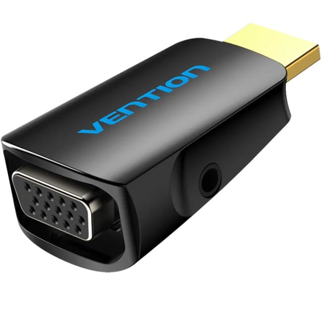 Перехідник Vention HDMI M до VGA F 1080P 60Hz 3.5мм Audio Black (AIDB0)
