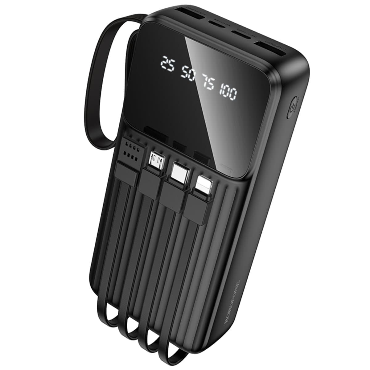 Powerbank павербанк УМБ BOROFONE BJ76A Smart with 4 cables 20000mAh Black
