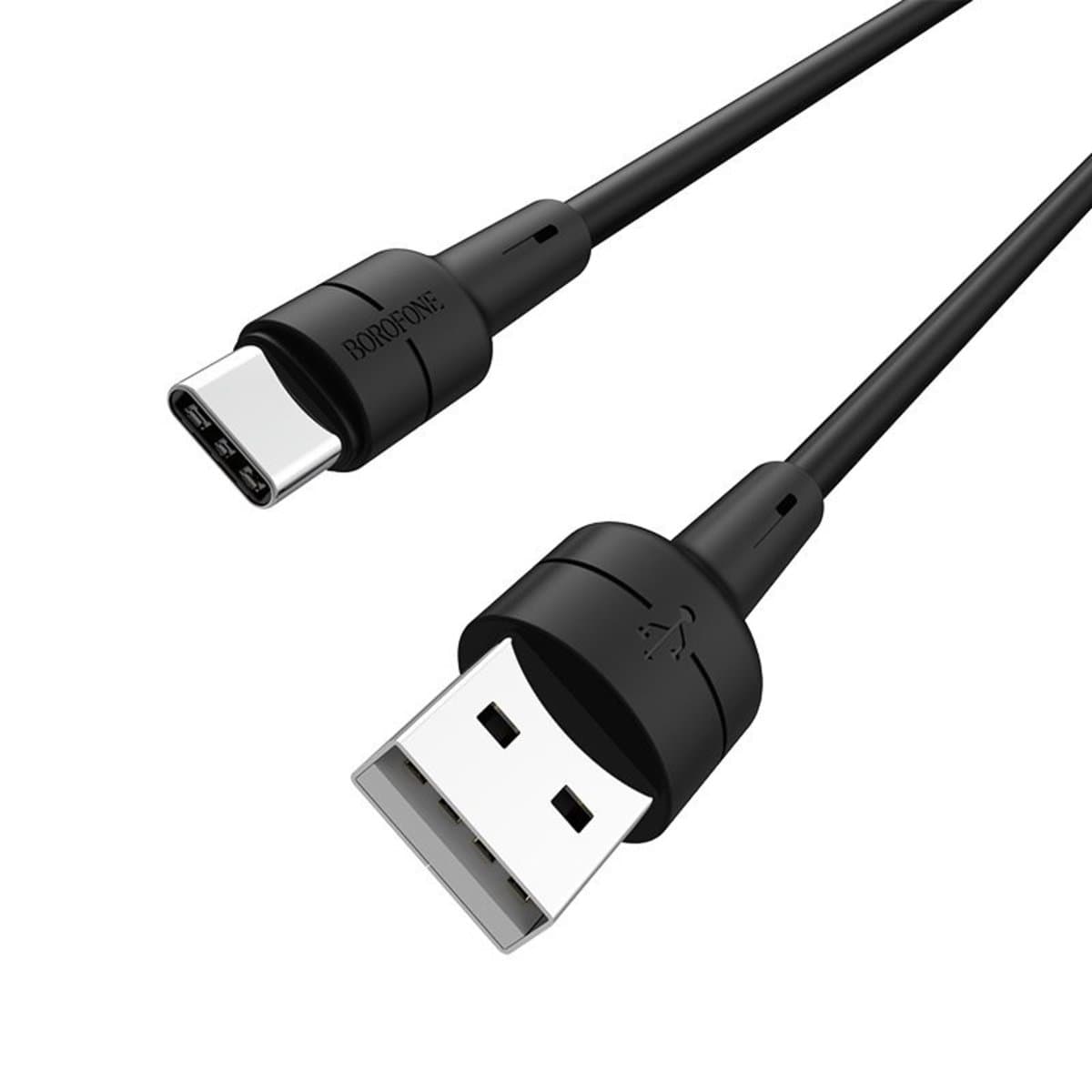 Кабель BOROFONE BX30 USB to Type-C 3A 1m silicone TPE connectors Black (BX30CB)