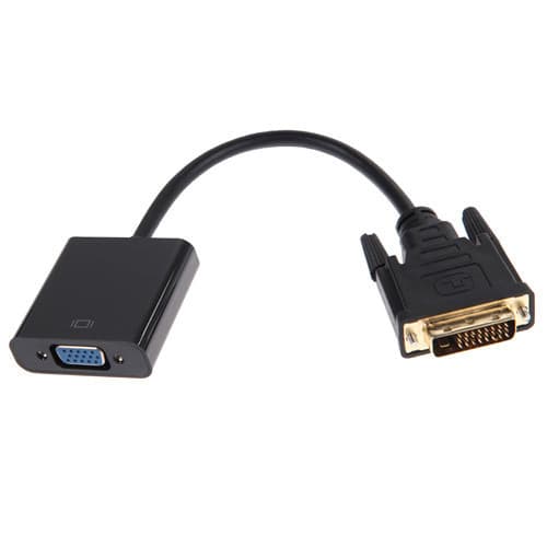 Перехідник адаптер DVI-D 24+1 to VGA тато-мама 24см Black (285054)