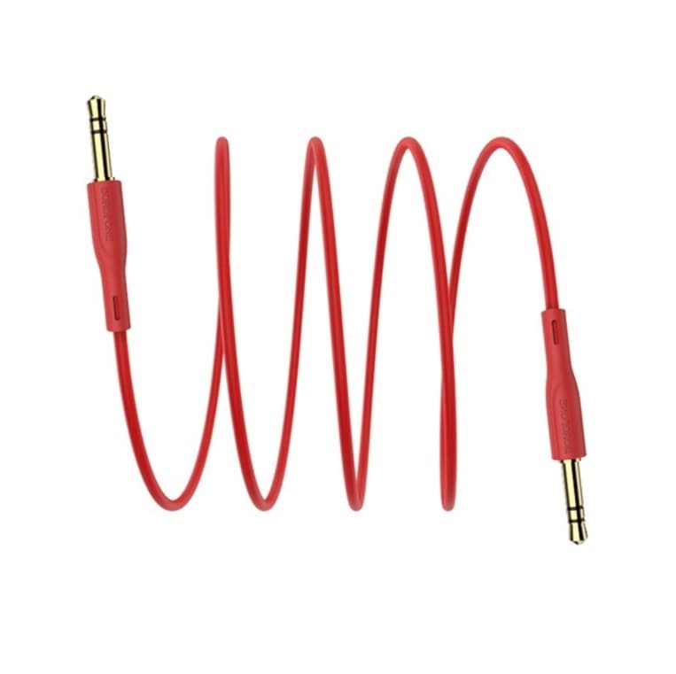 Аудио-кабель BOROFONE BL1 AUX 3.5mm to AUX 3.5mm Audiolink audio 1m Red (BL1R1)