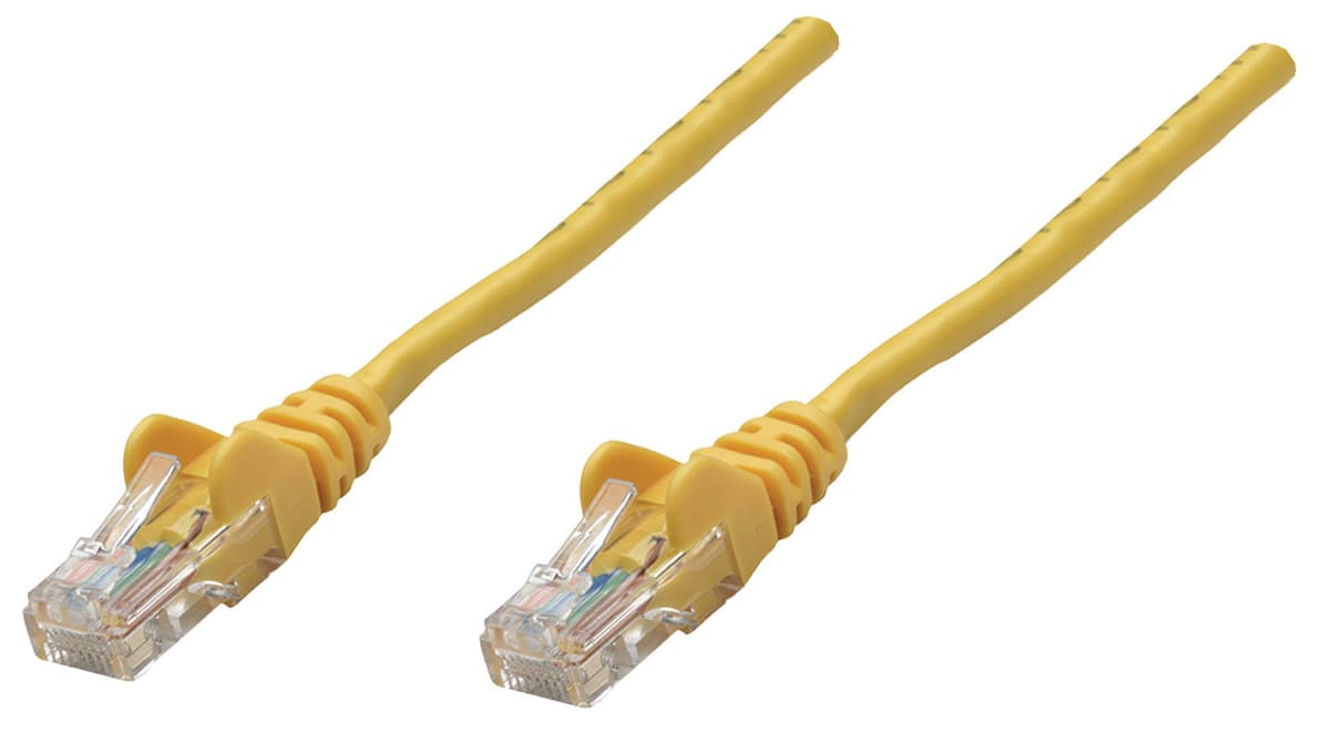 Патчкорд Intellinet 737333 UTP Cat.5e 0.25м Біметал ССА Yellow