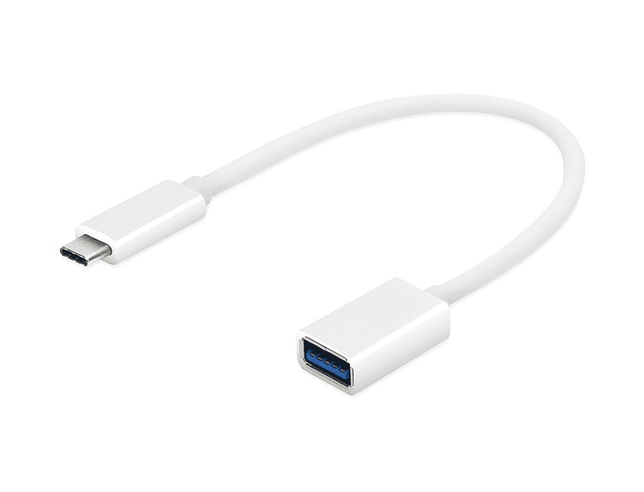 Перехідник USB 2.0 Type-C to USB OTG OEM M-F 20см White (S0678)