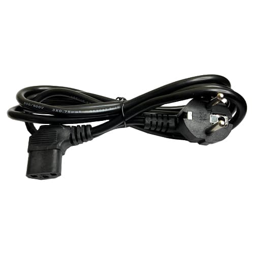 Мережевий кабель живлення комп'ютера IEC C13 to IEC C7 кутовий 28x0.07 1.5м Black (535169)