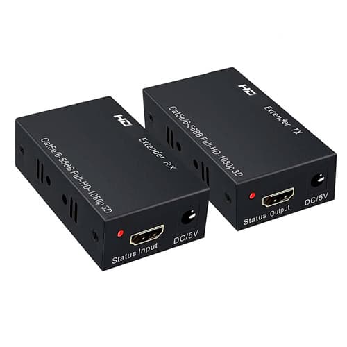 Активный HDMI удлинитель по RJ45 витой паре до 60м Black (283785)