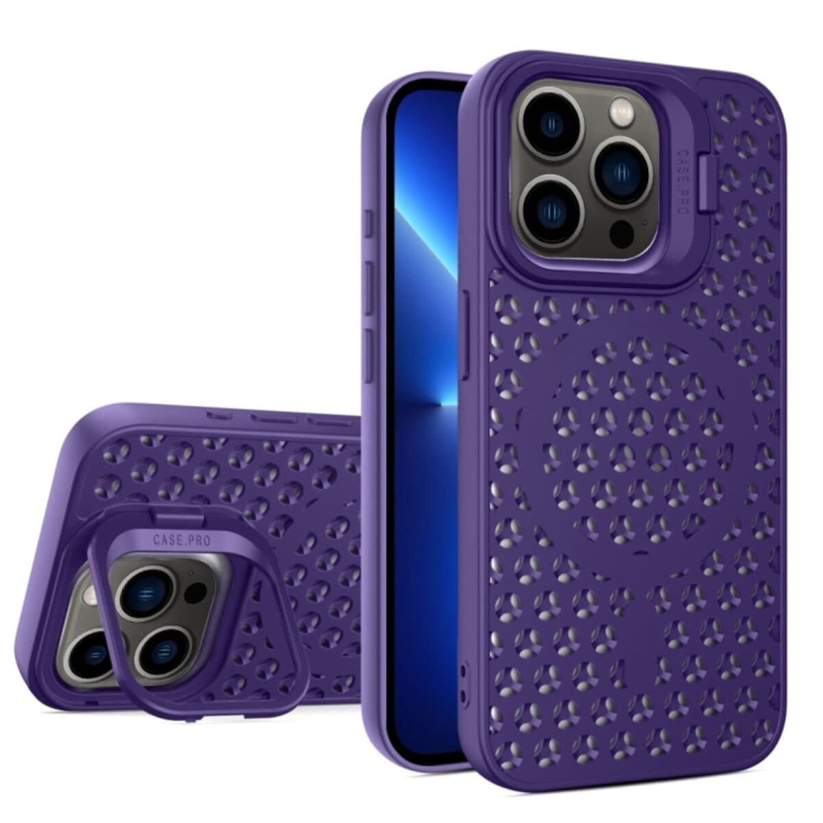 Захисний чохол-накладка Cosmic Grater Stand для Apple iPhone 13 Pro Purple (GRASTiP13PPurple)