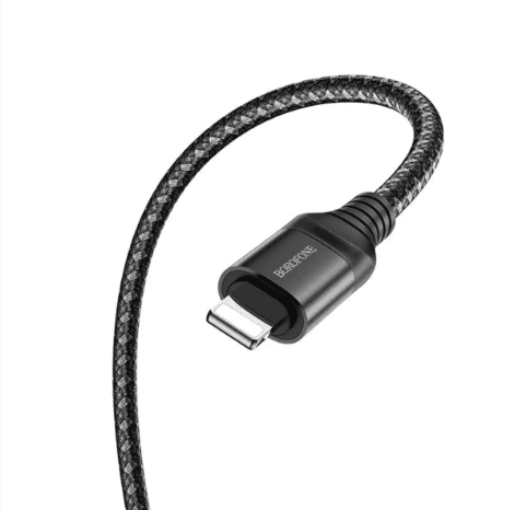Кабель BOROFONE BX56 Delightful PD charging data cable USB to Lightning Black