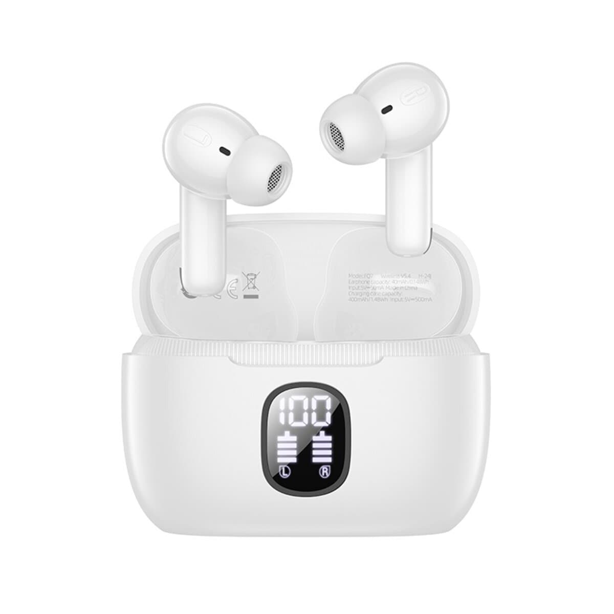 Беспроводные наушники BOROFONE FQ7 Treasure wireless ANC+ENC noise reduction BT5.4 headset 400mAh White