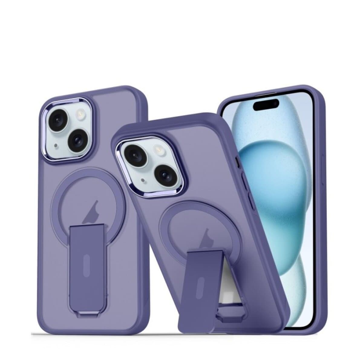 Захисний чохол-накладка Cosmic Magnetic Stand для Apple iPhone 15 Purple (MagStand15Purple)