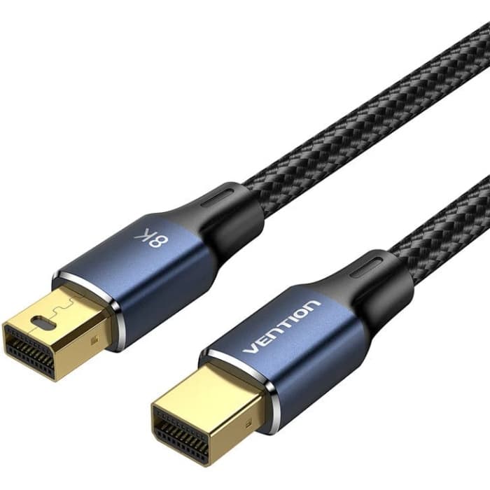 Кабель Vention DisplayPort mini M - mini M 2м V1.4 8K 60Гц 32.4Gbps Aluminum Alloy Black-Blue (HCGLH)