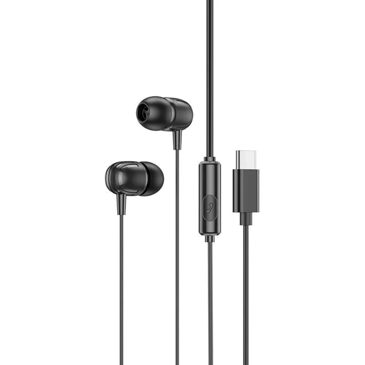 Дротові навушники BOROFONE BM77 Type-C Delicious universal digital earphones with microphone 1.2м Black (BM77CB)
