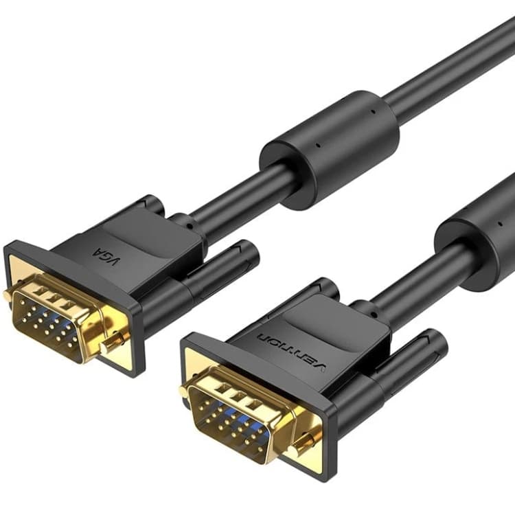 Кабель Vention VGA 15M to VGA 15M 20м з феритами Black (DAEBQ)