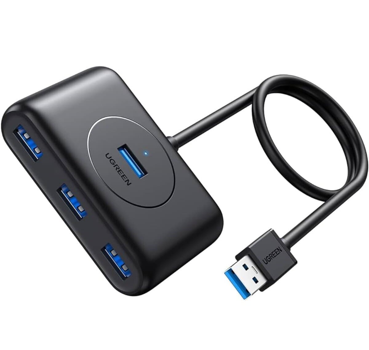 USB-Хаб UGREEN CR113 USB 3.0 to 4xUSB Hub 1m Black (UGR-20291)