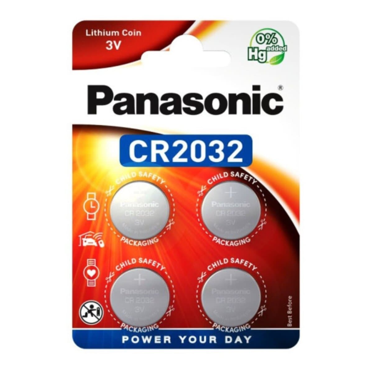Батарейка Panasonic CR2032 3V 4шт
