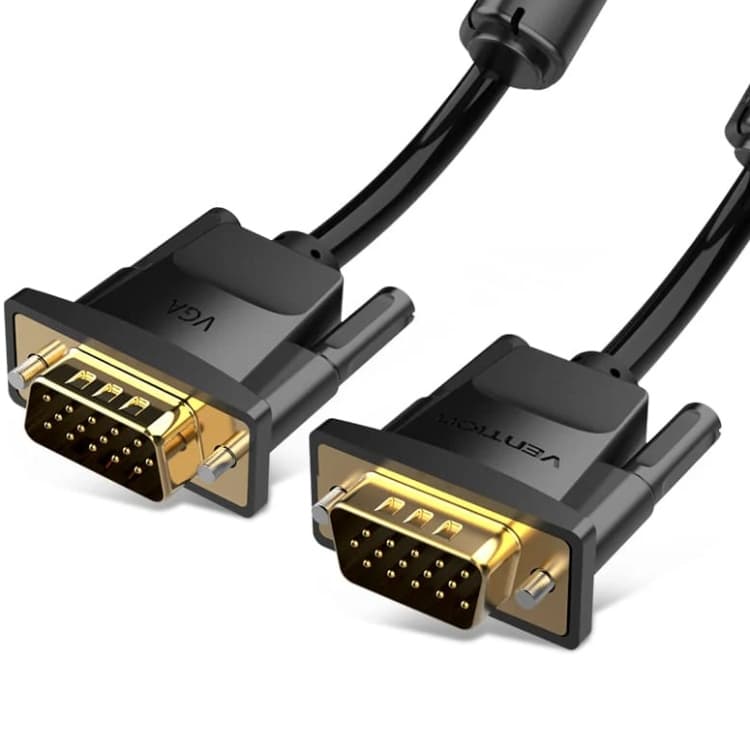 Кабель Vention VGA to VGA 15M-15M 8м c феритами Black (DADBK)