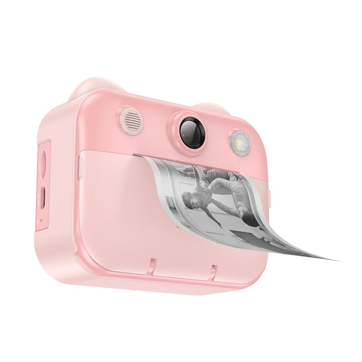 Дитячий фотоапарат з функцією друку HOCO DV204 0.3Mpx Dual-camera children printing camera 1200mAh Pink