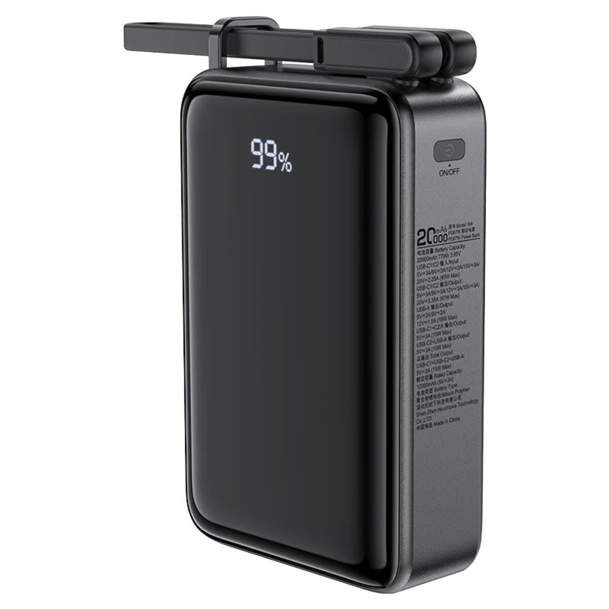 Powerbank павербанк УМБACEFAST M4 PD67W 20000mAh Black (AFM4B)