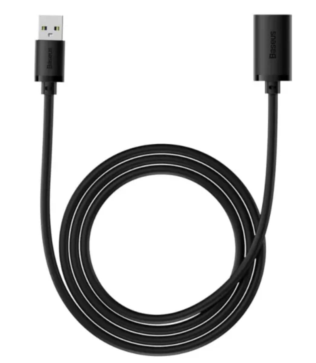 Кабель-подовжувач Baseus AirJoy Series USB to USB 3.0 Extension Cable 2m Cluster Black (B00631103111-03)