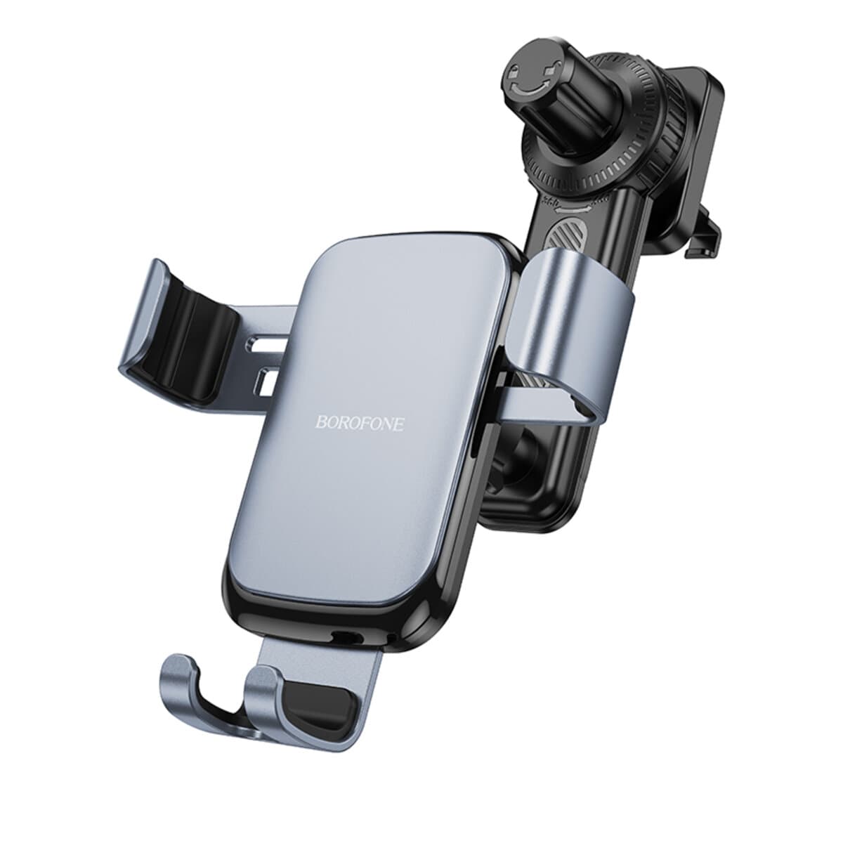 Держатель для телефона автодержатель BOROFONE BH94 Warrior gravity car holder air outlet Black Metal Gray