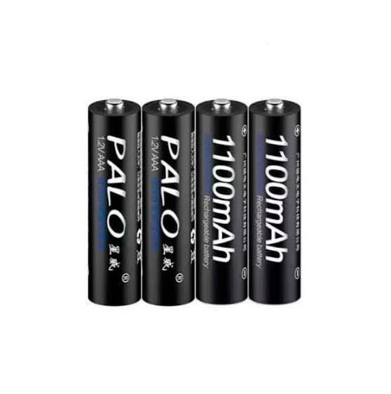 Комплект акумуляторів у кейсі Palo AAA 1.2В 1100mAh 4шт Ni-MH Black (677109)
