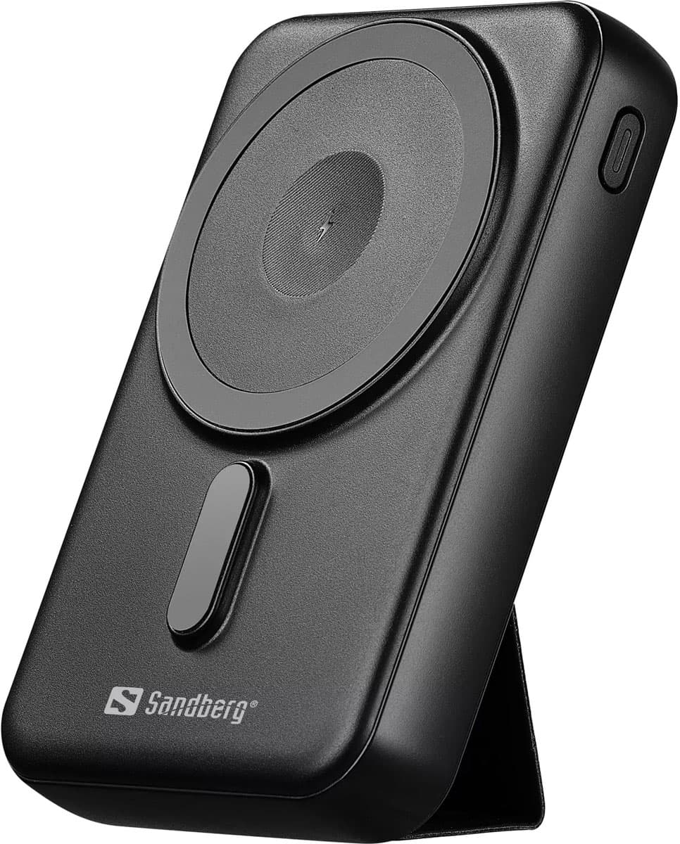 Powerbank павербанк УМБ з Qi Sandberg Mag Wireless Powerbank 10000mAh 22.5W 2xUSB-З USB-A Wireless 15W Black (420-94)