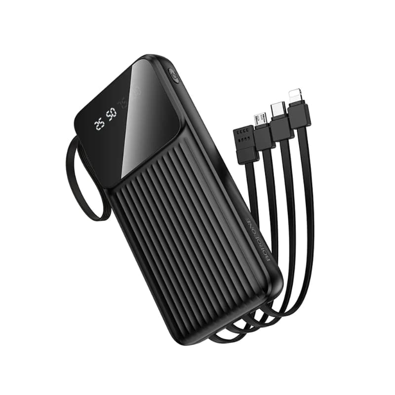 Powerbank павербанк УМБ BOROFONE BJ76 Smart with 4 cables 10000mAh Black