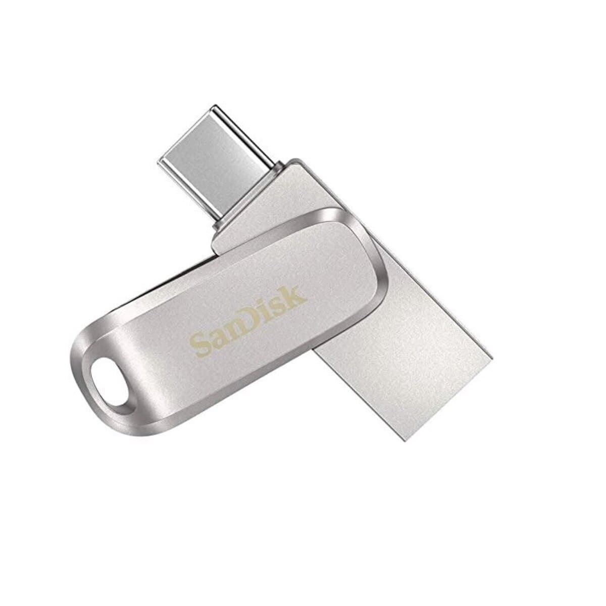 Флеш пам'ять флешка SanDisk USB 3.1 Ultra Dual Luxe Type-C 256Gb 150Mb/s Silver (SDDDC4-256G-G46)