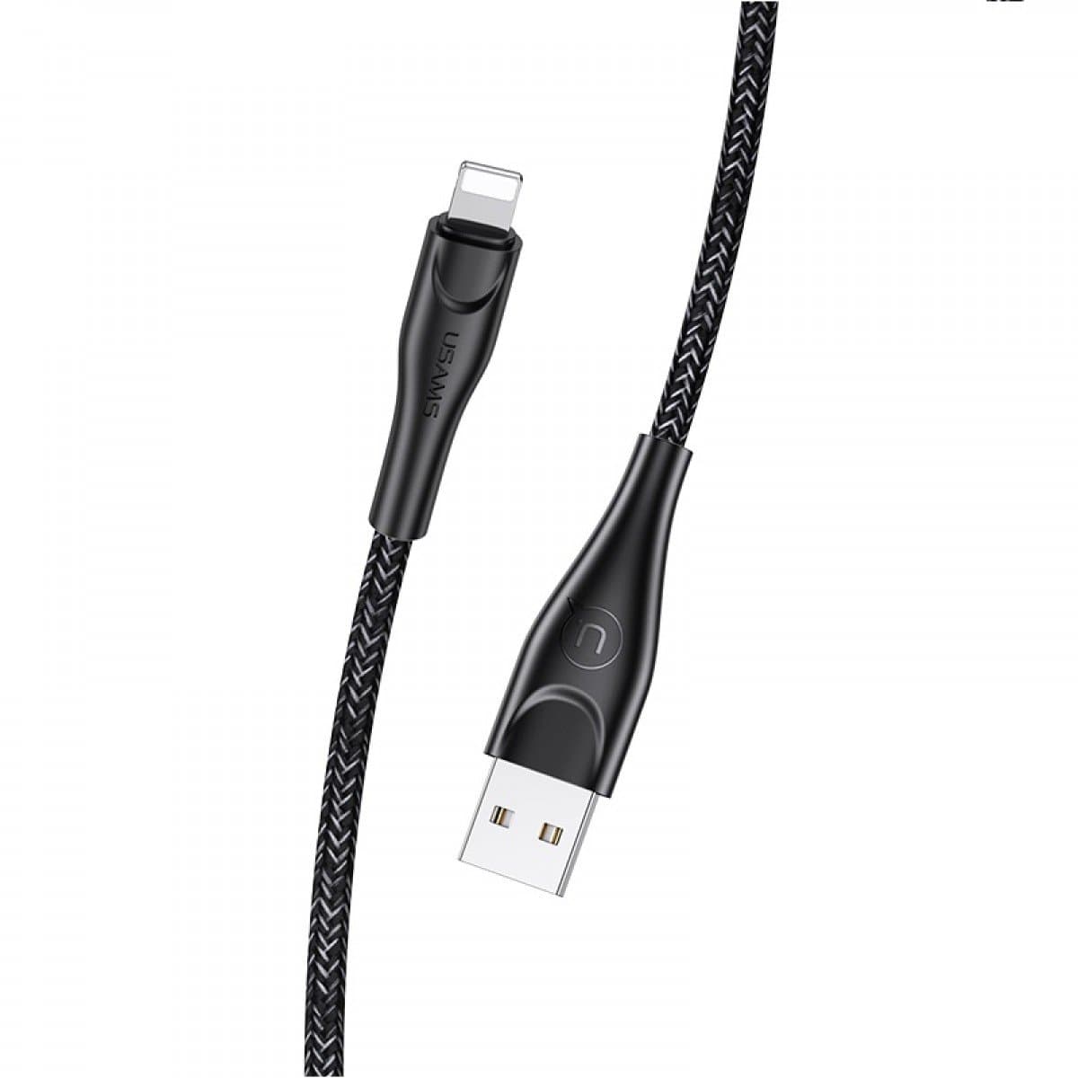Кабель Usams US-SJ391 U41 USB to Lightning Braided Data and Charging Cable 1m 2A Black (SJ391USB01)