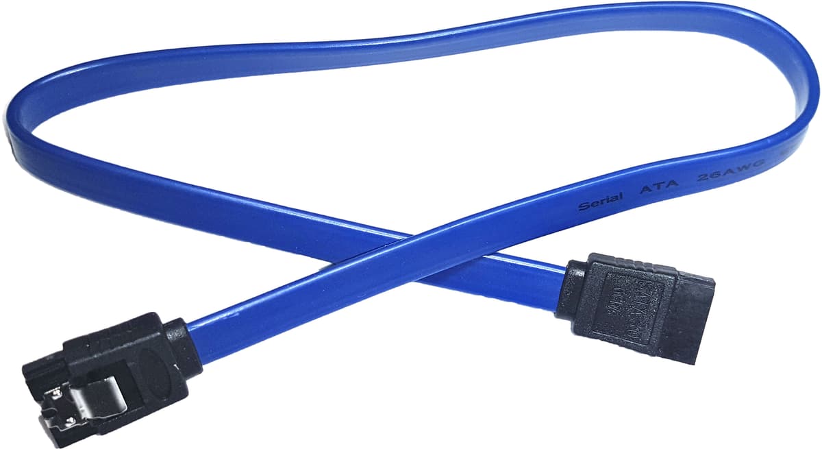 Кабель S0943 SATA 3.0 7pin FF 40см Blue
